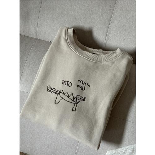 Mikina s výšivkou detskej kresby - DOSPELÝ